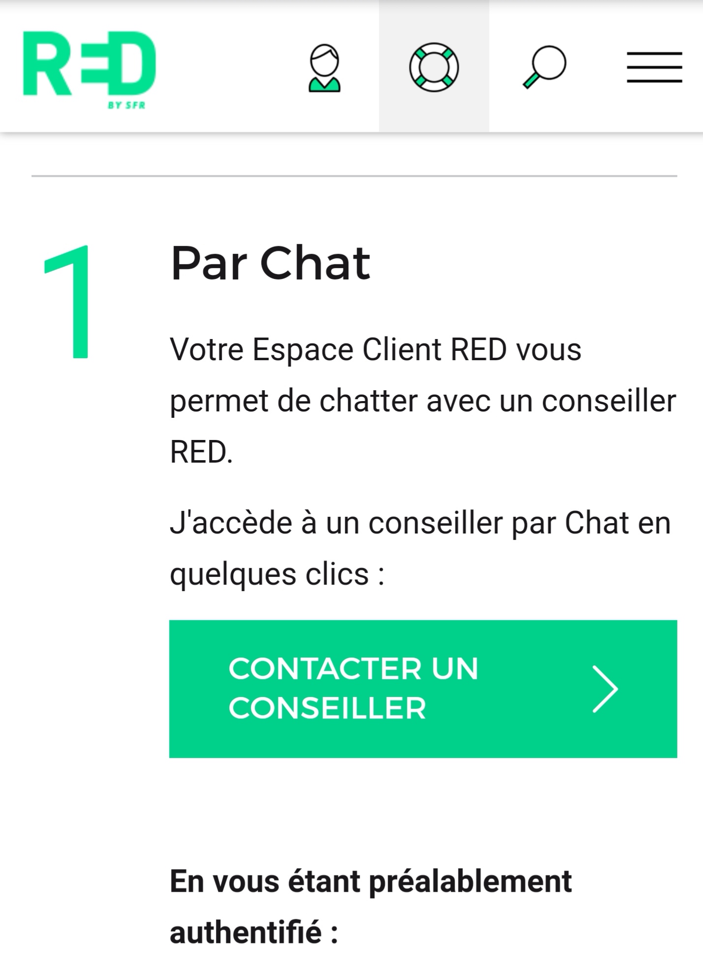 RED by SFR Modem Sagem voyant flèche descendante clignote Assistance