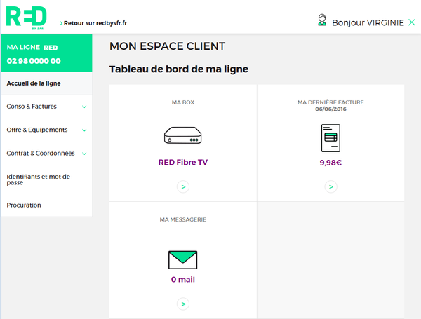 1ère Facture FTTH sur l'Espace Client