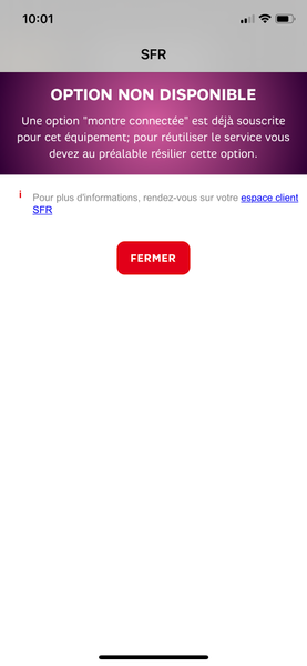 Sfr option montre online connectée