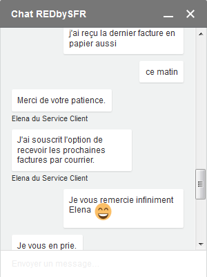 Activation Facture Papier RED Mobile