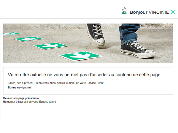 Pas d'Avantages client sur l'offre actuelle