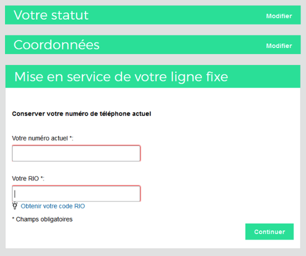 RED by SFR: Portabilité Fixe avec RIO