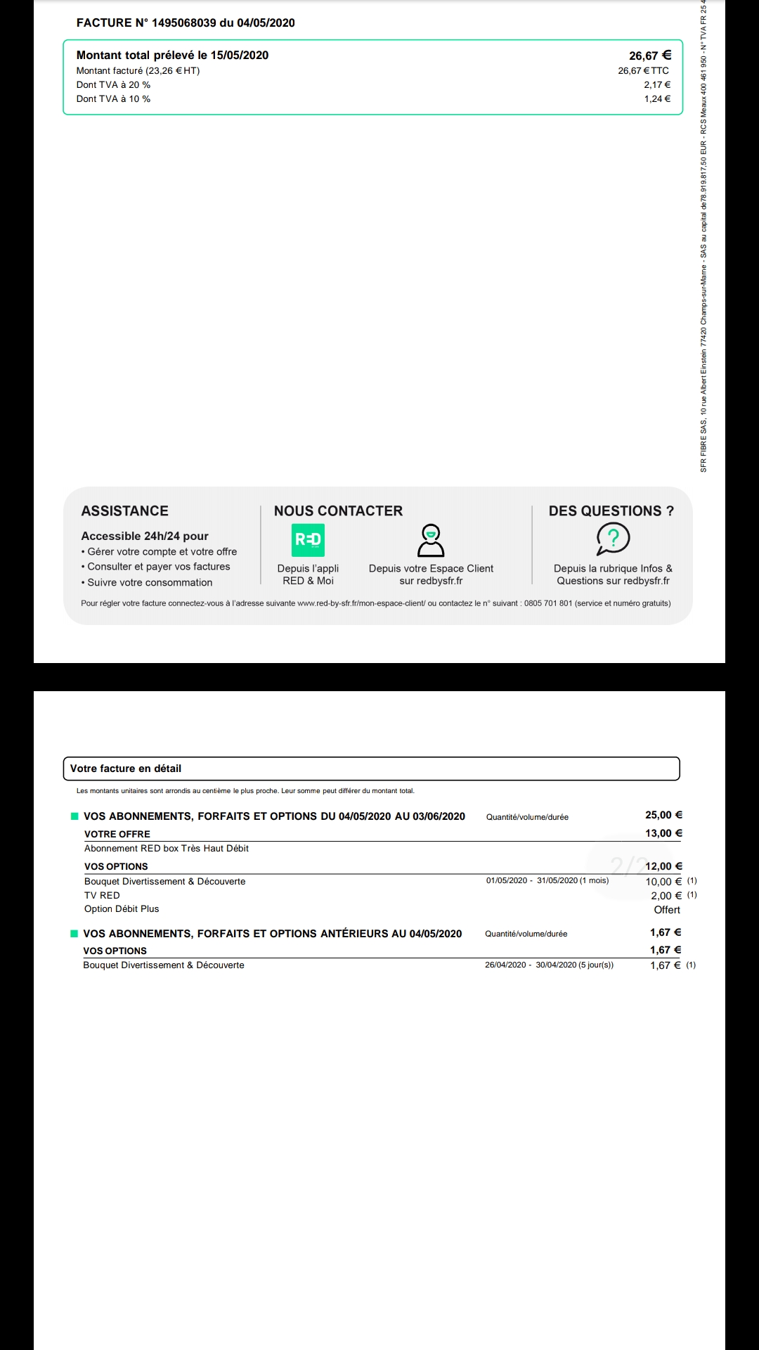 facture 2020 - mention obligatoire sur facture export