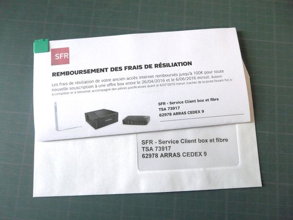 RED by SFR: Remboursement des frais de resiliation