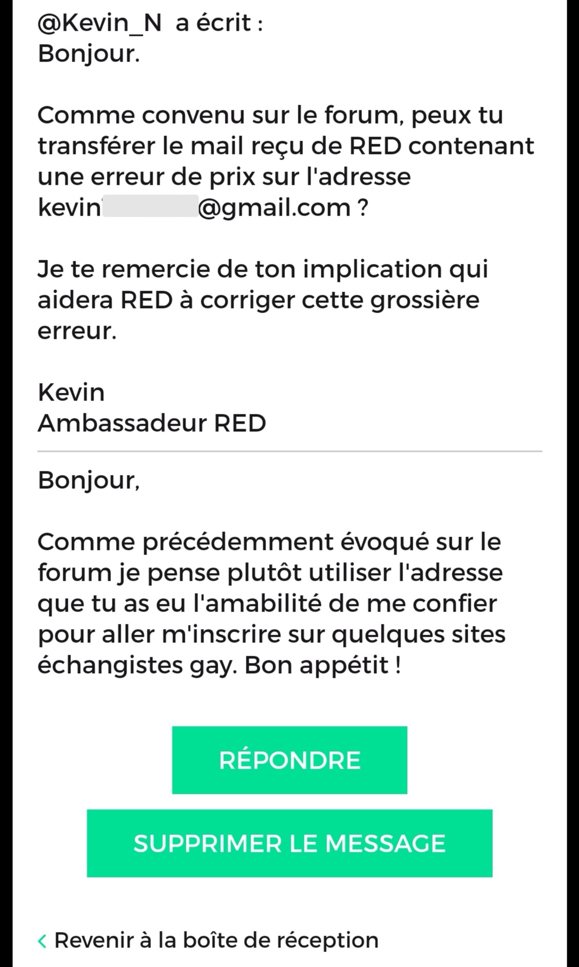 Resolu Red By Sfr Mail Recu Votre Forfait Evolue Plus D Avantage Infos Questions