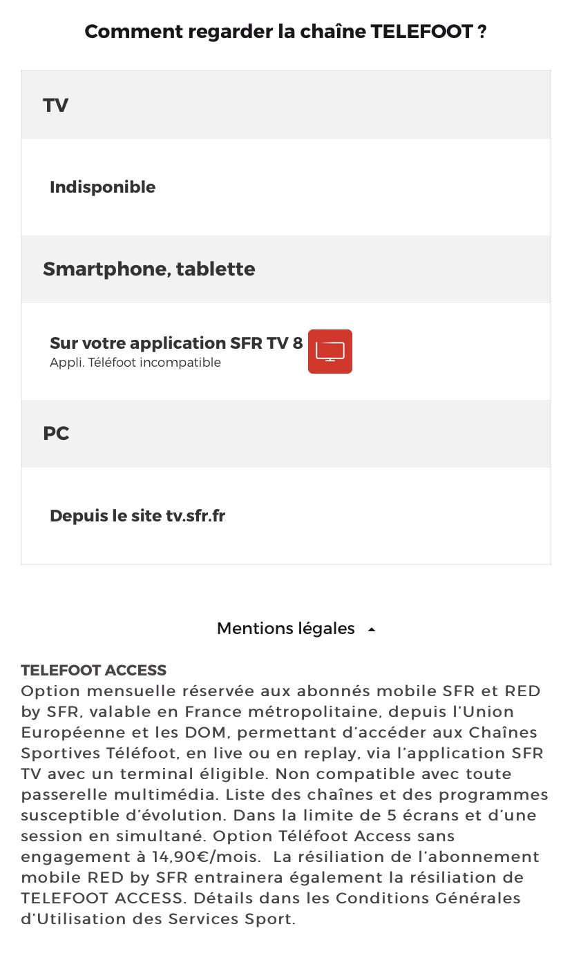 Resolu Red By Sfr Nouvelle Option Rmc Sport Telefoot Red By Sfr Page 2 Infos Questions