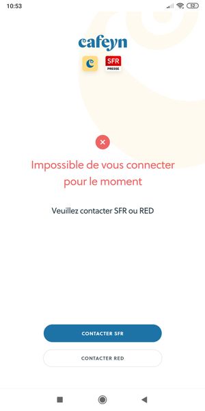 Red By Sfr Option Cafeyn Inactive Acces Impossible Malgre 3 Infos Questions