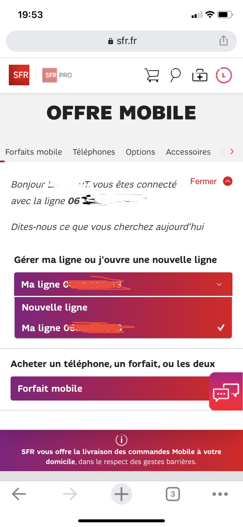 Résolu : RED by SFR - Impossible de passer d'un forfait ...