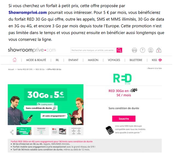 Pour les associations de consommateurs et le Servide de la répression des fraudes.... PUBLICITE MENSONGERE EVIDENTE !
