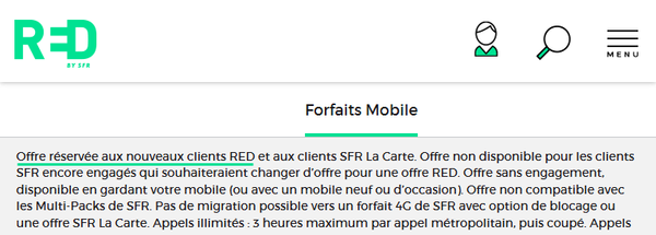 RED by SFR: Offre réservée aux nouveaux clients