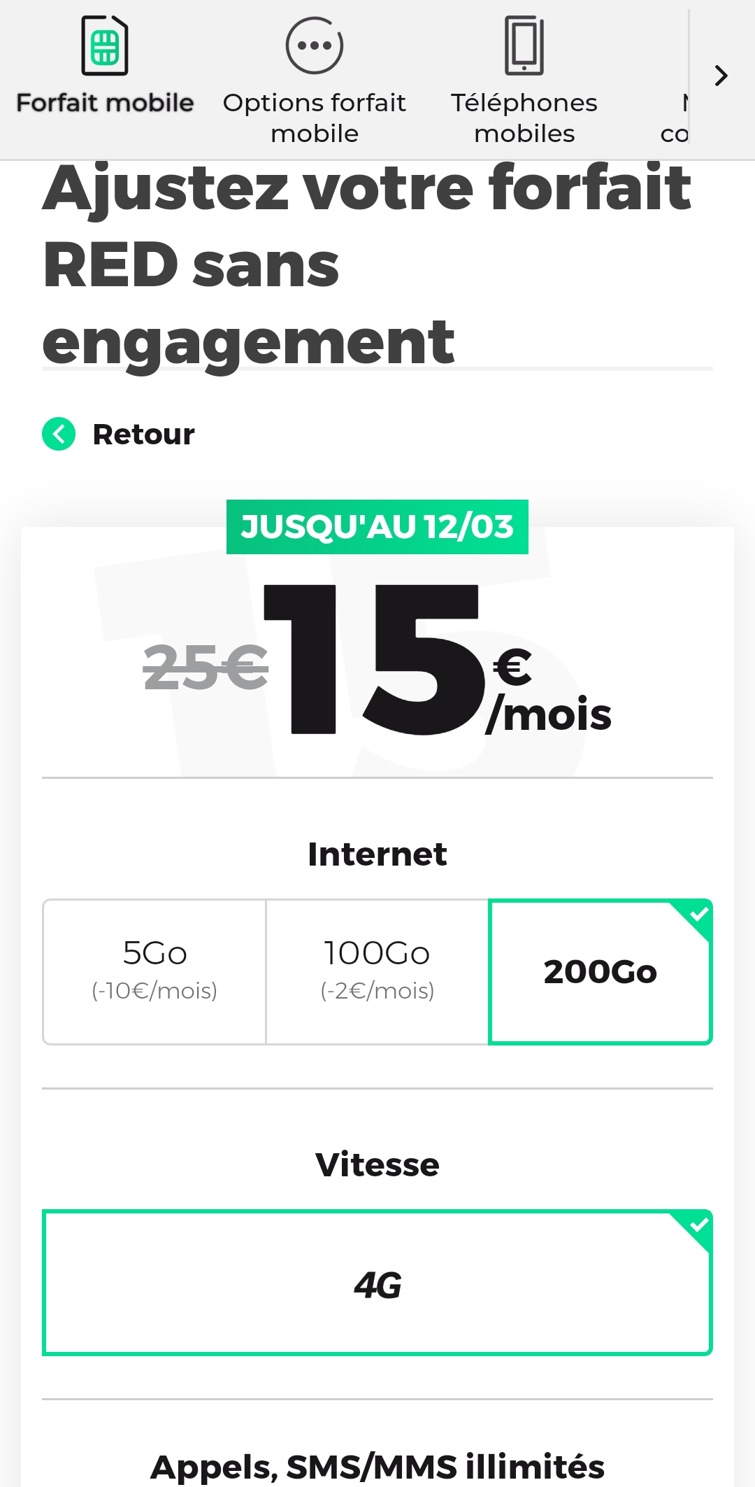 RED by SFR [TUTO] Comment changer votre forfait vers le Big R