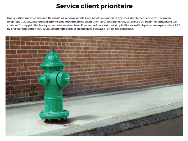 RED by SFR Mobile: Option Service client prioritaire
