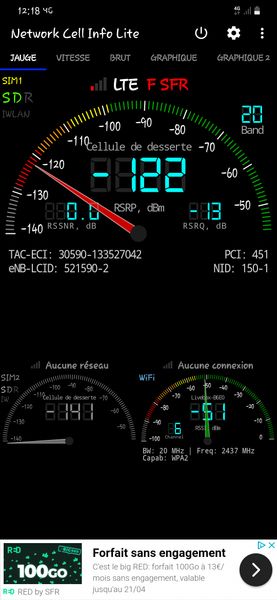test avec seulement les données mobiles activées