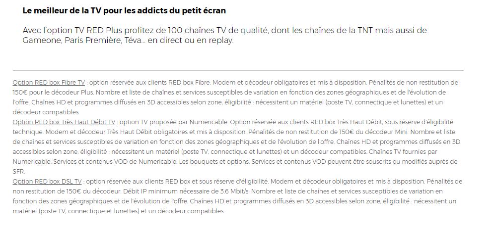 RED by SFR - Options TV Red Plus décodeur non reçu - Infos & Questions