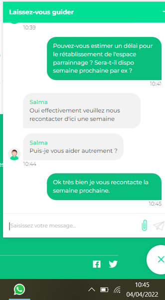 Bonjour, je viens de contacter une opératrice technique m'indiqaunt de ré-essayer la semaine prochaine !