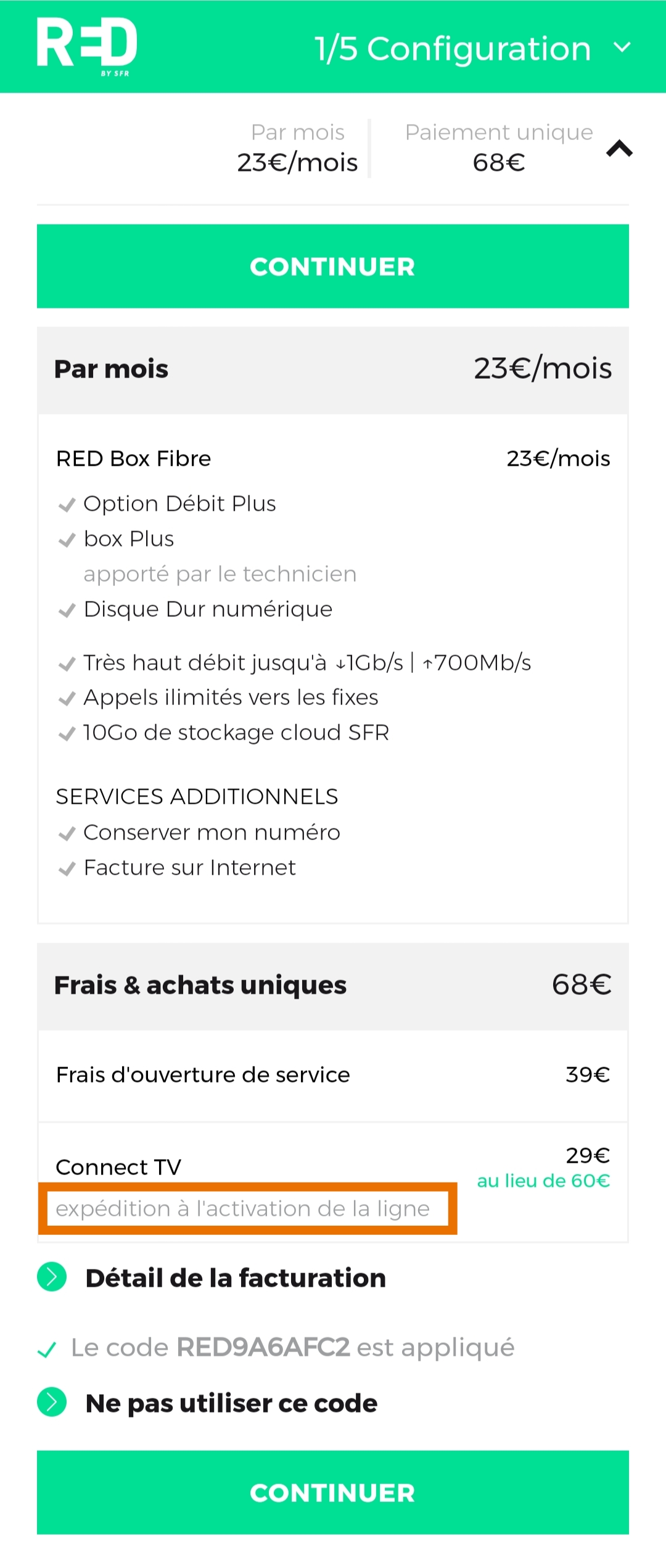 Résolu RED by SFR Suivi Commande connect TV Infos & Questions