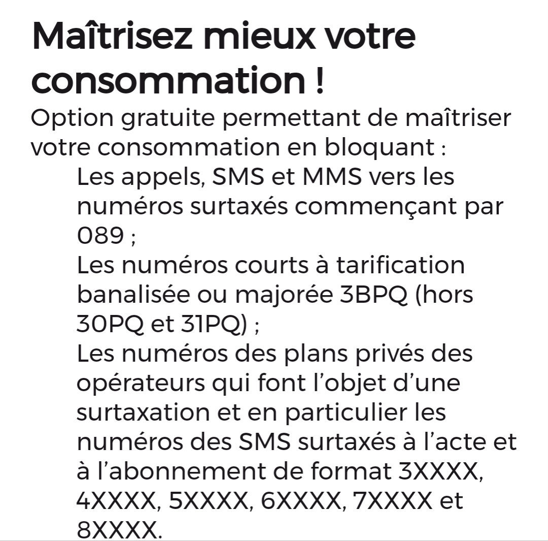 RED by SFR Numéro surtaxé Infos & Questions