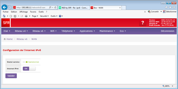 RED by SFR BOX ipv6