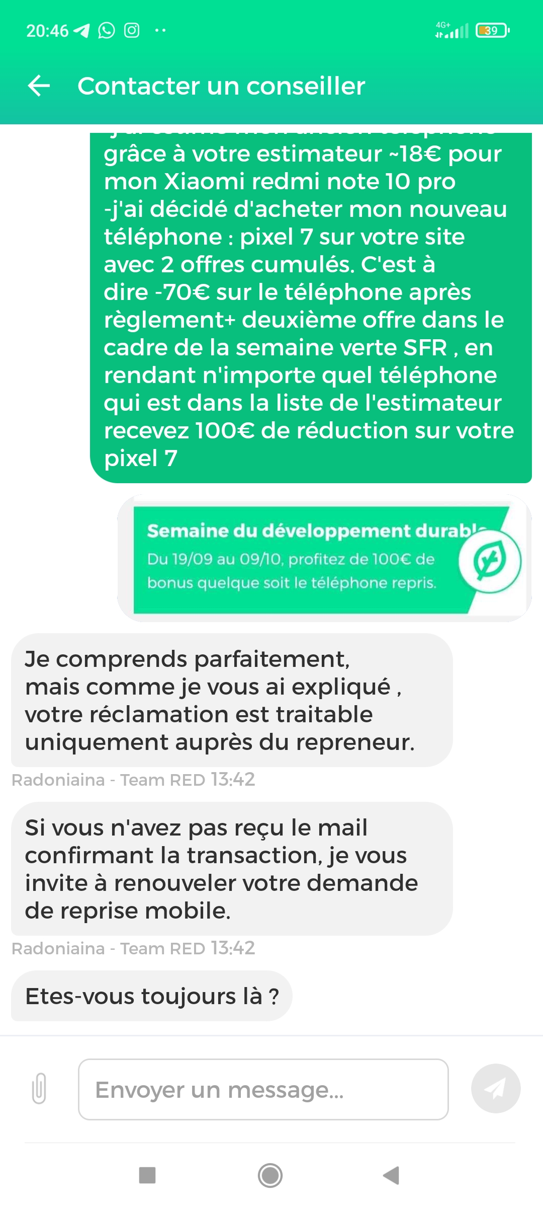 RED by SFR Arnaque par sfr red lors de l