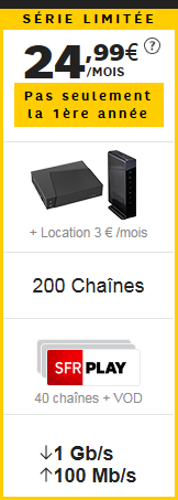 SFR THD : Offre "Série Limitée 30 ans"