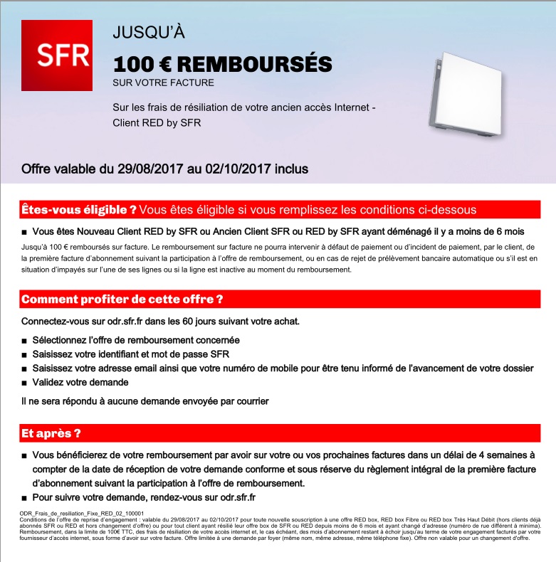 Resolu Red By Sfr Remboursement Frais Resiliation Ancien