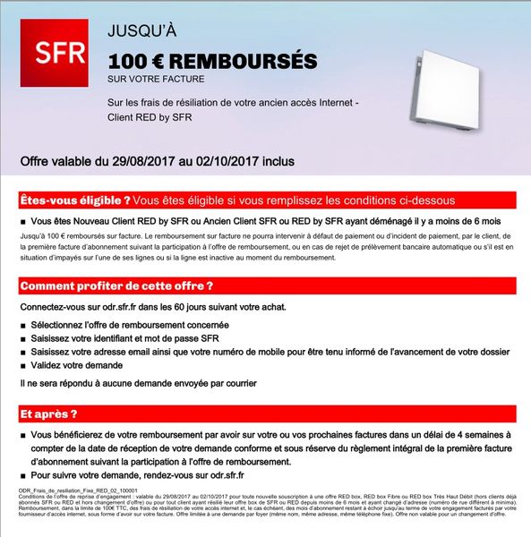 Resolu Red By Sfr Remboursement Frais Resiliation Ancien