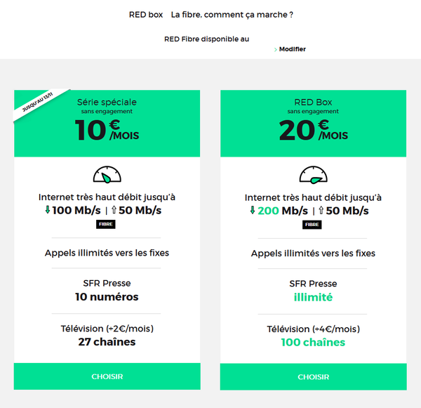 RED Box : FTTH Offre jusqu'au 13 novembre 2017.