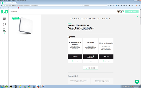 RED Box : Options Souscription FTTH le 02 mai 2016