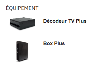 RED Box  : Décodeur TV Plus + Modem Box Plus.
