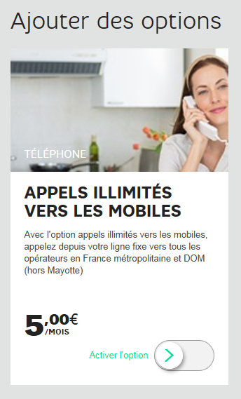 RED Box : Option Appels illimités vers les mobiles.