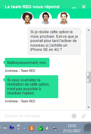 Impossible de remettre Option Boost 100Go