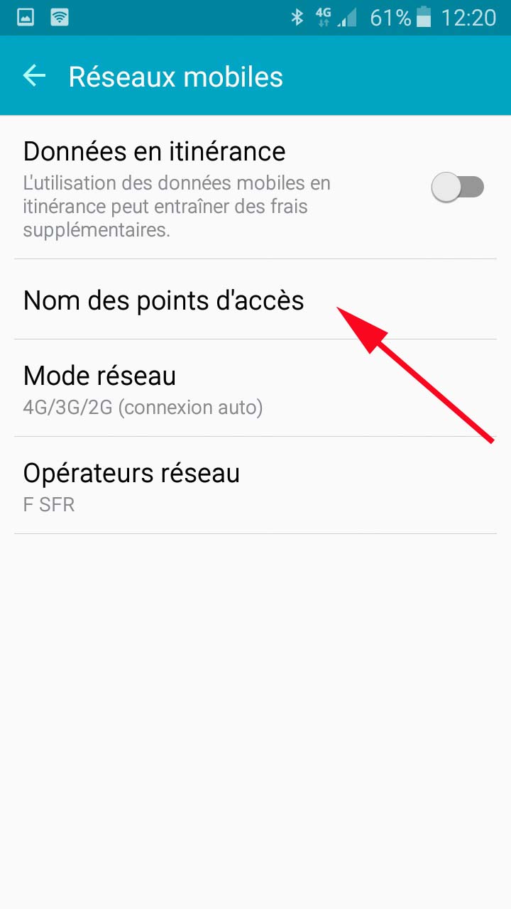 Partage de connexion sfr android