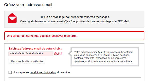RED Fixe : créer son identifiant SFR