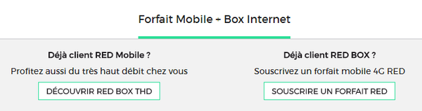 RED : Pas d'évolution possible vers Offre Mobile + Fixe